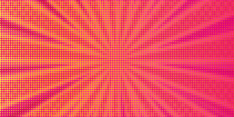 Halftone comic background. Pink wallpaper template with superhero design. Vector illustration in pop art style