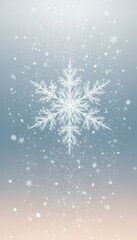 Frosty Snowflake Winter Background
