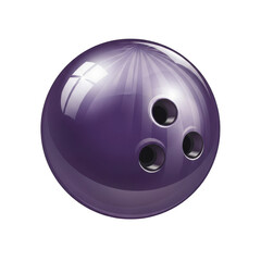 Purple bowling ball isolated on transparent background