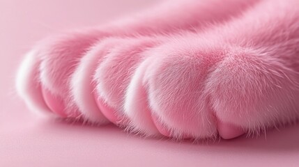 Close-up pink cat paws