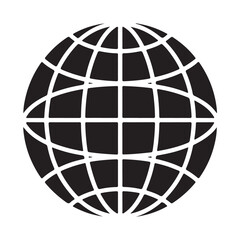 Obraz premium Globe icon, a symbol of global connectivity and worldwide communication simple design