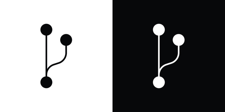 Code branch icon vector graphics. filled vector sign, Symbol illustration.
