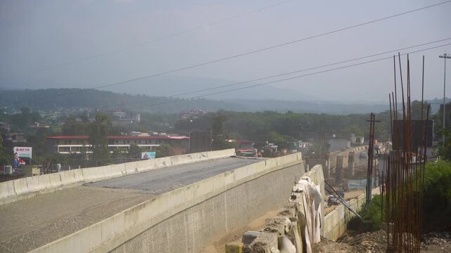 Ground rupture breaking road surface