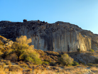 beautiful sunset at the beach of Plakias, close to the Plakias main climbing wall (Crete, Greece)