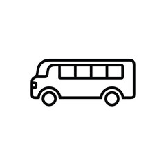 vintage bus icon reminiscent of classic public transport
