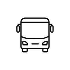 bus front view line icon