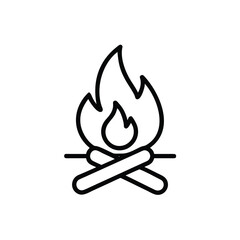 campfire icon symbolizing classic storytelling and adventure