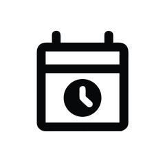 calendar with clock icon for flexible work schedule