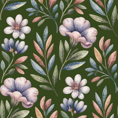 seamless background with flowers