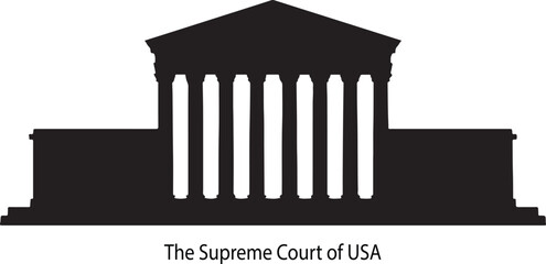 vector illustration of the supreme court of usa