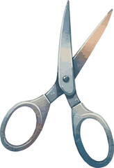Vector Illustration of Scissors in Watercolor Style