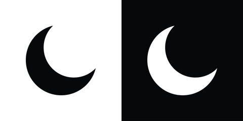 Moon icon vector graphics. filled vector sign, Symbol illustration. © ramsey