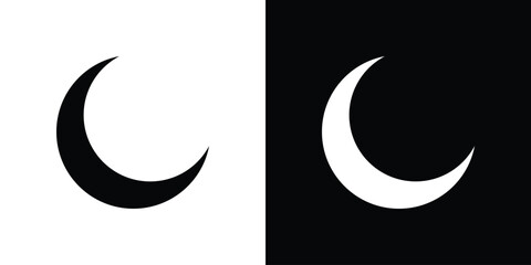 Moon icon vector graphics. filled vector sign, Symbol illustration. © ramsey