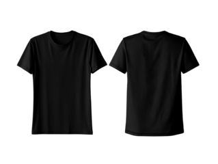 men's short sleeve t-shirt mock up in front, side and back views, design presentation for print, 3d illustration, 3d rendering