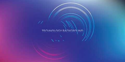 Abstract Blue and Purple Gradient Background with Concentric Circle Design.