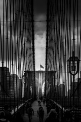 Obraz premium Brooklyn bridge in black and white