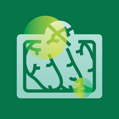 glassmorphism illustration. Transparency blur elements.