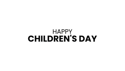 Happy Children Day  text typography