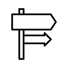 Directional signpost with two arrows pointing in opposite directions