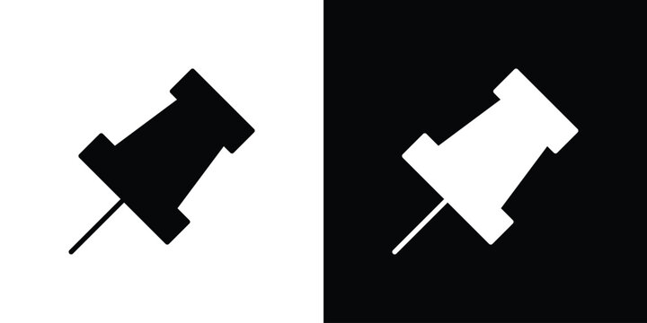 Thumbtack icon vector graphics. filled vector sign, Symbol illustration.