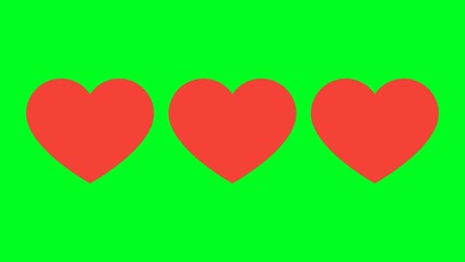 red heart with green background one of the best ues