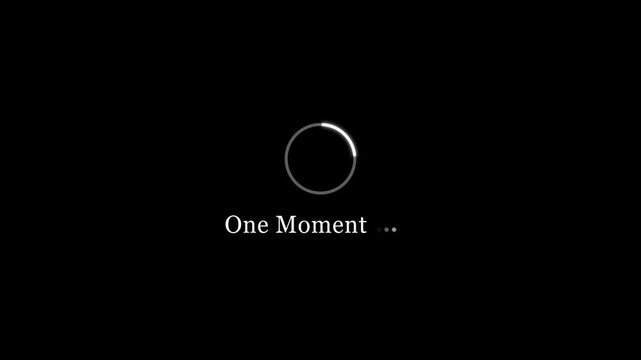  one moment Loading Animation &mdash; Calm & Minimal Progress Indicator for Smooth User Experience	
