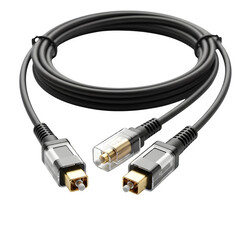 Digital audio cable with toslink connectors