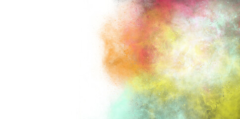 vibrant abstract nebula effect with colorful powder clouds and space for text on transparent background png file type 