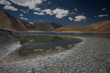 Pangong Tso &mdash; The High Grassland Brackish Lake, Sino-Indian Border, Ladakh, India