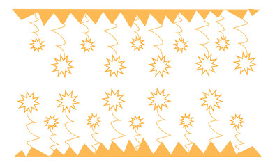 vector illustration of a set of floral elements on white background