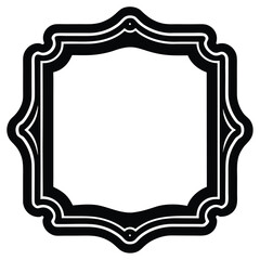 wooden frame vector on white