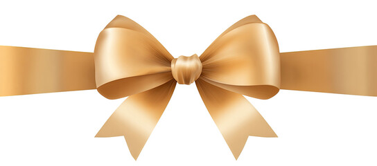 Elegant gold ribbon bow