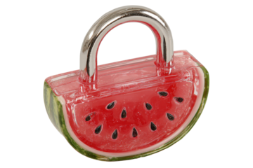 Watermelon lock metaphor security summer refreshment and healthy diet