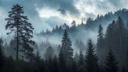 sunrise in the mountains