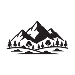 big mountain nature silhouette