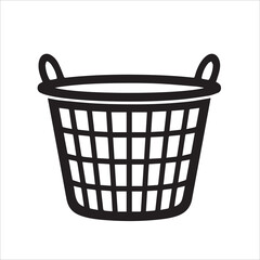shopping basket vector silhouette