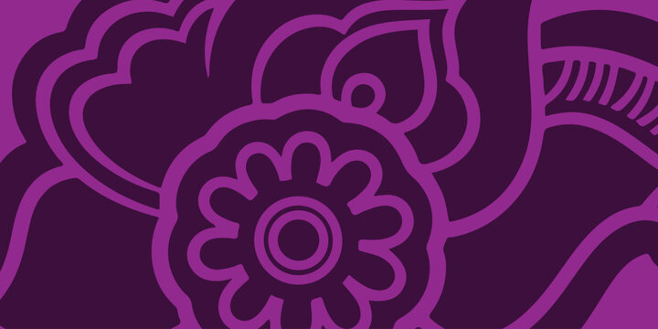 Floral Fusion a seamless blend of floral and abstract design elements in striking tones, crafting a vibrant and dynamic pattern suitable for various creative applications.