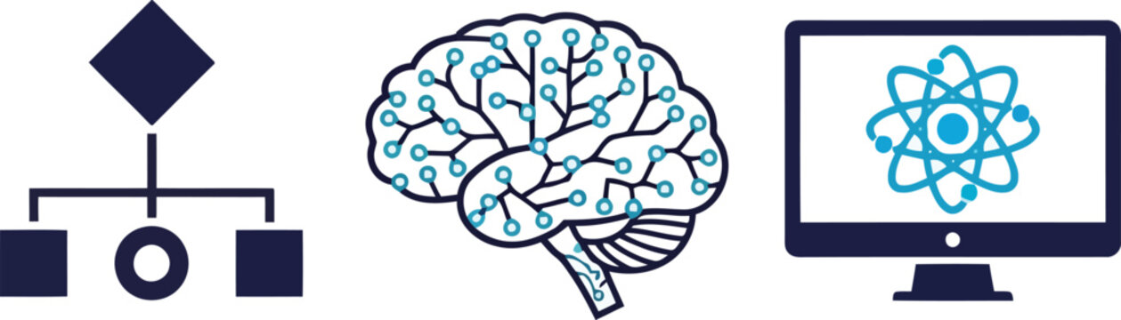 Artificial intelligence, machine learning, data science algorithms & technology concept