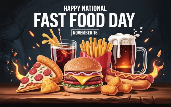 Golden fries and cheesy burgers create mouthwatering food happiness.