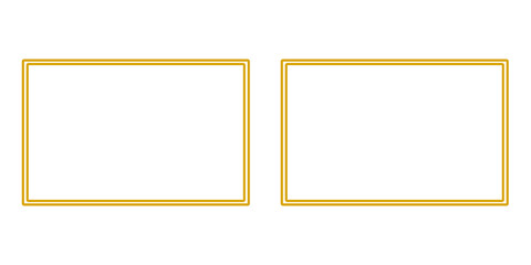 Golden Double-Outline Frame Template | Elegant Minimal Border Design for Graphics & Branding