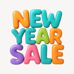 Naklejka premium Colorful New Year Sale Design