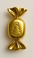 Golden candy Christmas tree mobile wallpaper