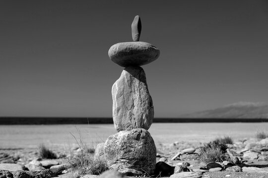 rock stack on a beach