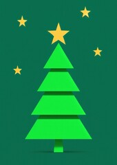 Fototapeta premium Minimalist festive tree design
