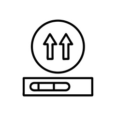 Process management concept with upward arrows and progress bar  