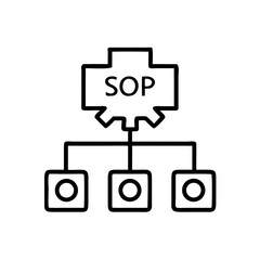 SOP organizational flowchart illustrating process management concept  