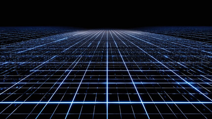 Digital Grid: Futuristic and Abstract Composition of Lines and Structure