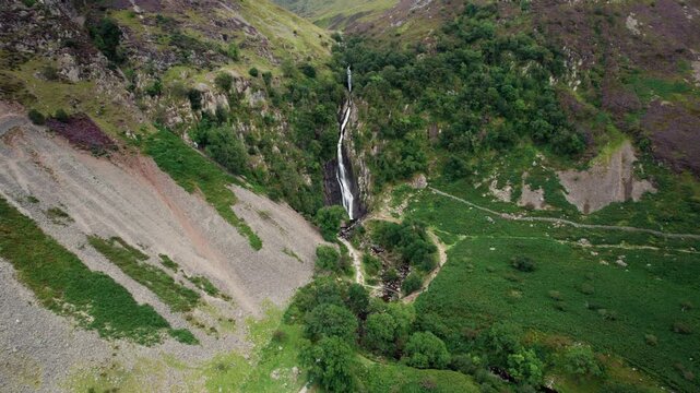 Breathtaking Cinematic Reveal of Aber Falls in Wales, UK