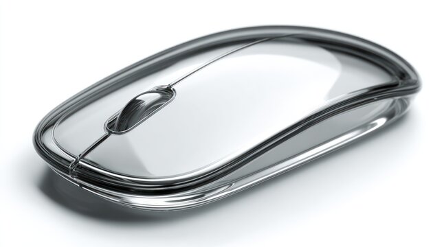 Modern computer mouse isolated on white background for technology concepts