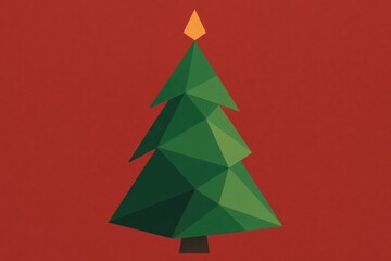 Obraz premium Geometric Christmas tree background